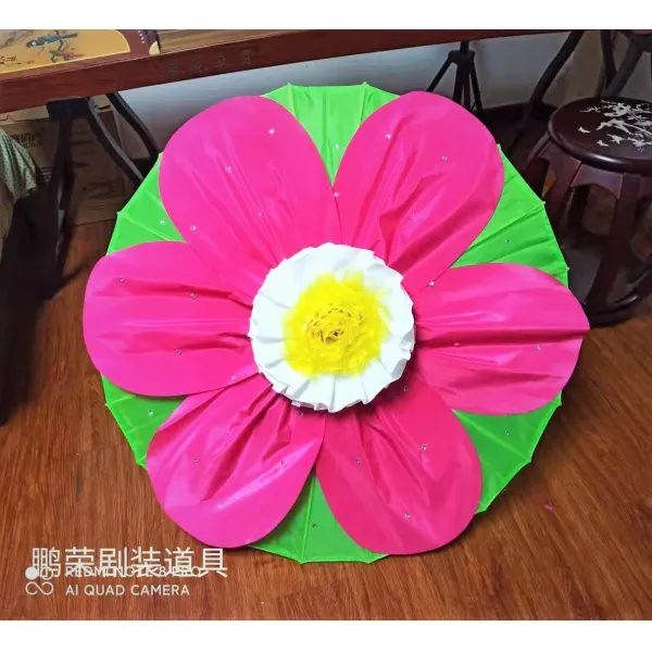 주문제작함 군무 해당 나무 밑 의 우리 한 주일을 생각하다 총리 꽃잎 우산 공연 러너, 그린 낮다 꽃 조각 우산