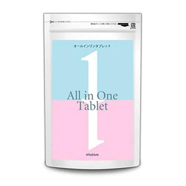 All-in-one tablet 완전 영양 미용 다이어트 난소화 성 데 ゙키스 새 서플리먼트 먹고 싶은 당신의 아름다움 깨끗이 5역할로 토탈 서포트 30일분 60 입들어감, 본문참고
