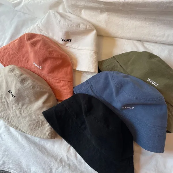  달밤 남녀공용/핏감최고 센터 레터링 라벨버킷햇