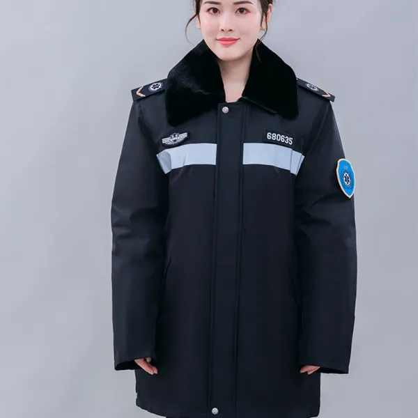 투직구 겨울패딩 120구급복 당직 보안원 노동보호 작업복 여성 긴 소매 두꺼운 보온