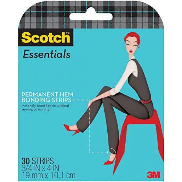 Scotch Essentials 영구적 인 헴 본딩 스트립 30 개의 스트립 (W-107-A) S