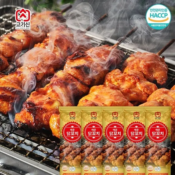 동고동락 매운 닭꼬치 50g x 5개, 단일상품