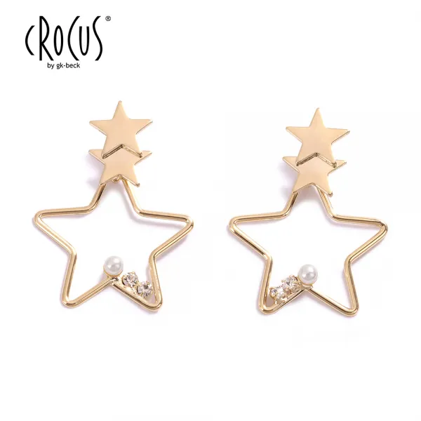 피어싱 CROCUS뭇별 도트 대칭 오각스타 유행패션 심플 코디하기쉬운 분위기있는 상큼한 개성 스터드귀걸이 여성 52641