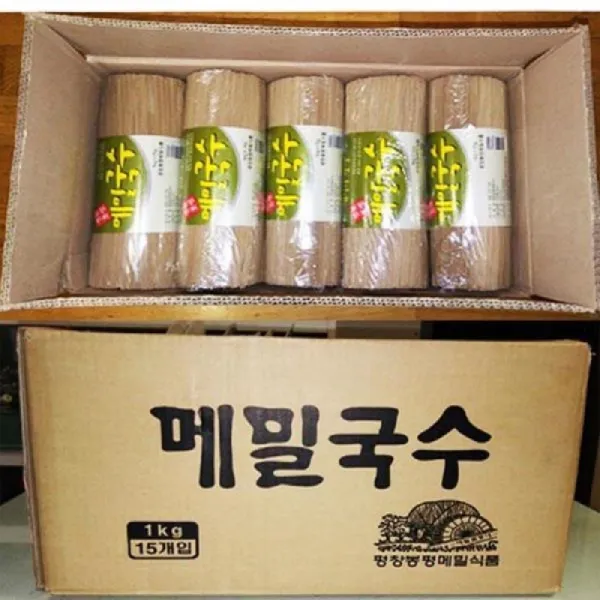 [AQC_7397494] 메밀 국수 1박스(1kgX15개)업소 전문용 소면 사리 메밀사리면 메밀소바 국수, 단일상품