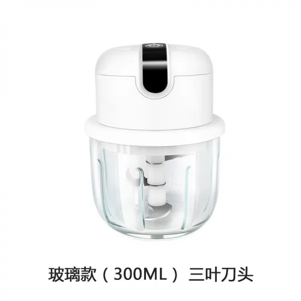 비아이 자로 신기 브로큰 땜납기 소형 믹서 마늘자르기 전동, 유리 타입 （300ML ）삼엽 칼마