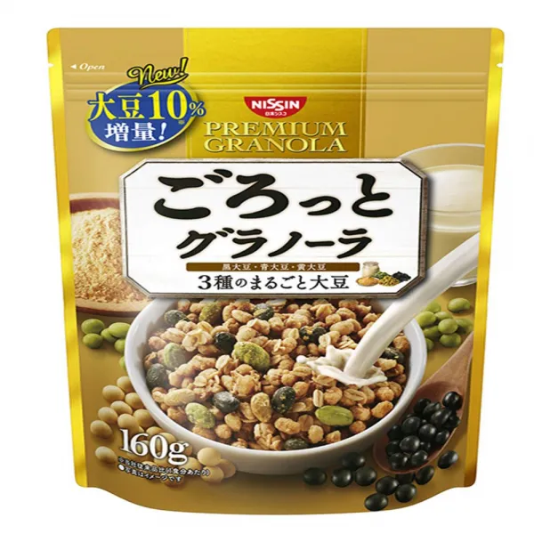 日清シスコ ごろっとグラノーラ 3種のまるごと大豆 160g×8袋 닛신 시스코 땅볼라며 놀라 3 종 통째로 콩 160g × 8 봉지, 1