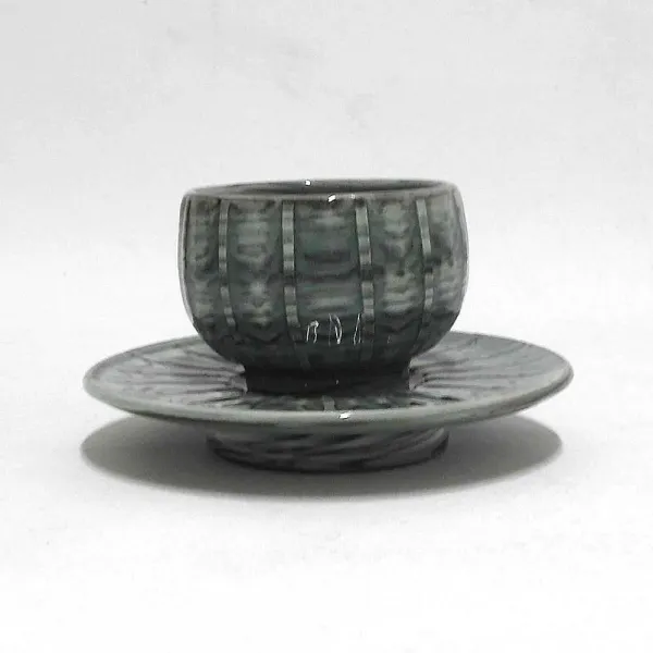 우리도예 이천 명장 계영배 시리즈 (8종택1선택)(작가약력 한.일 영문설명서 포함), 1세트, 이천명장 연리문 잔받침 계영배