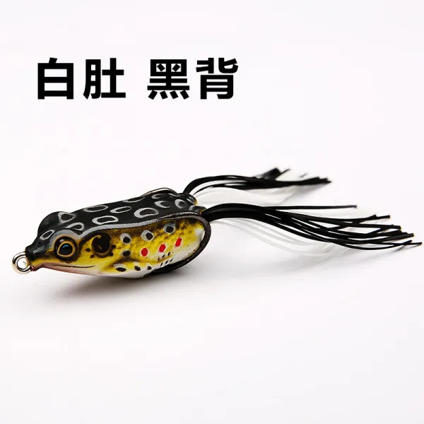 판도 늑대왕 때리다 블랙 물고기 날고기 소프트베이트 전문 낚다 민물낚시 물개구리, 화이트 배 블랙 등  중량 :5.56