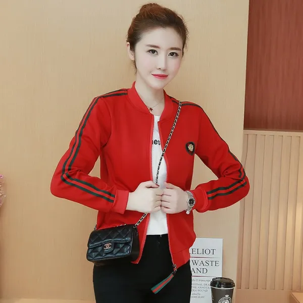 YUNMIHUAXIAN 여성 심플한 줄무늬 코트 45372533
