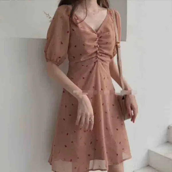 또겟 봄여름 패션 슬림 쉬폰 원피스 wLYQ23