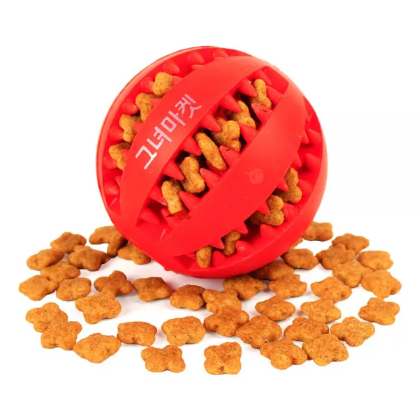 그녀마켓 강아지 장난감 공 덴탈볼 간식공 스낵볼 노즈워크 치석제거 노즈워킹 그녀마켓 덴탈 스낵볼 S