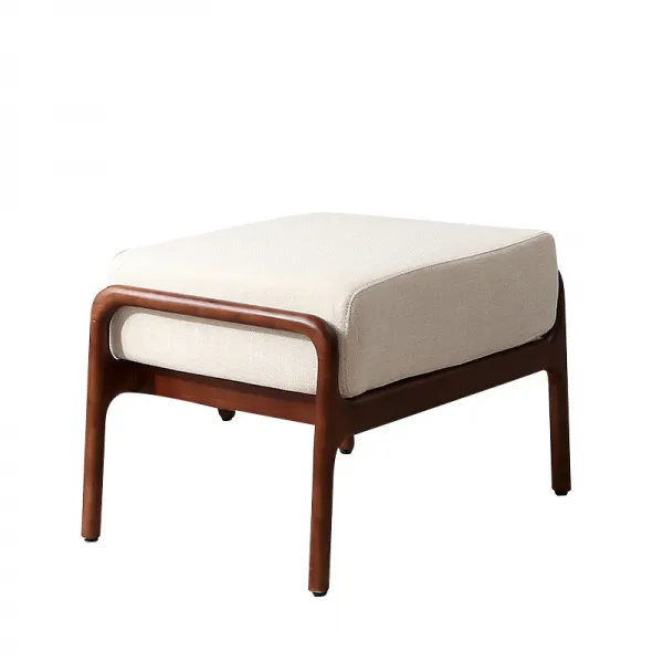 돌보다 심플 현대 원목 퀼트 노르딕 발판 싱글 신발을 바꾸다 등받이없는의자 호두 화이트