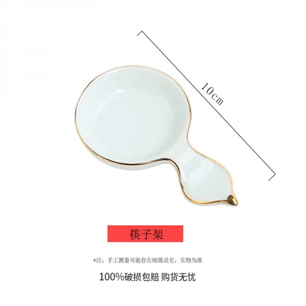 의연 청자 화금 식기 현대 심플 중국식 도자기 밥그릇 요리 접시 스푼 젓가락 홀더 자유조합 청금괴 젓가락 2개 룩