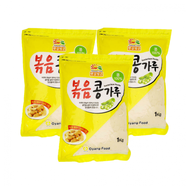 트윈스몰 [햇살빚은] 콩100% 볶음콩가루 1kg 떡고물 팥빙수 샐러드 고명으로 안성맞춤, 3개