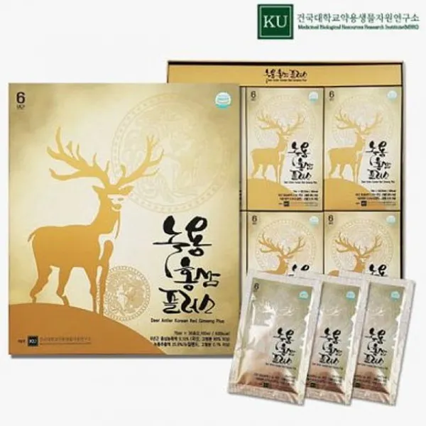 밀레마트 건국대학교 녹용홍삼 플러스 70mlx30포 홍삼진액 파우치 1