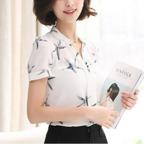 Kirahosi 유니크 2019 여성 예쁜 쉬폰 블라우스 상의 Bgqwmkb