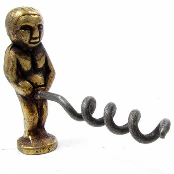 Treasure Gurus Brass Naughty Boy Peeing Manneken Pis Corkscrew/305288