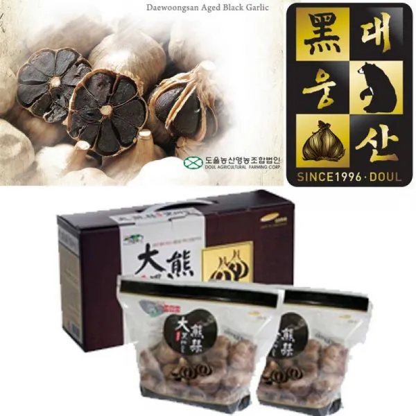 대웅산 흑마늘 1kg 500gx2봉 해풍과 해무를 먹고자란 남해산 통마늘 발효숙성 블랙푸드 1