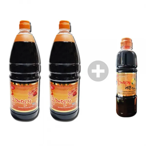 일촌 홍게맛장 골드1.8Lx2+홍게맛장 찍어먹는 레몬소스500ml, 2개, 1.8L