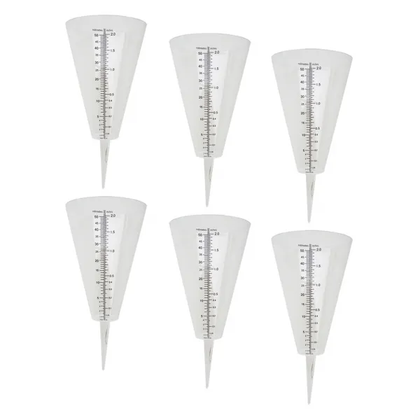 ZCD 강수량 2inch 용량에 대 한 6pcs 야외 레인 게이지 콘 강우량 게이지, 모델명