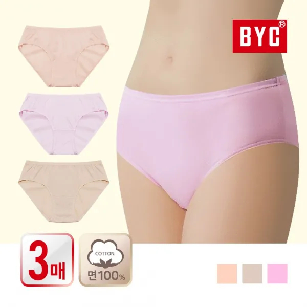 Byc 순면 여성팬티 3매세트 90 100 