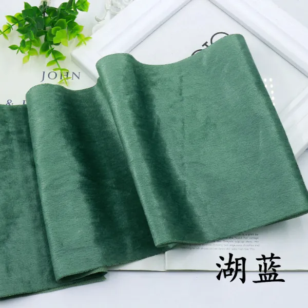 아빈 레이스 러플 플라워 라인 심지 단색 바탕 천 봉제 Diy 부자재 부품 내막 돋보이게 함 가능 영 자르는 18 공분 18cm 호수블루 1미터