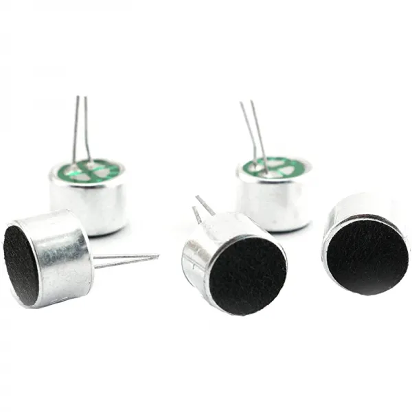5Pcs 전자 응축기 마이크로폰 픽업 97mm 2 Pins 9767 Mic 58dB 감도, 상세페이지 참조