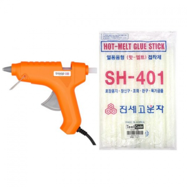 트룹런던 글루건 40W + 무독성 심 대형 30p 세트 700g
