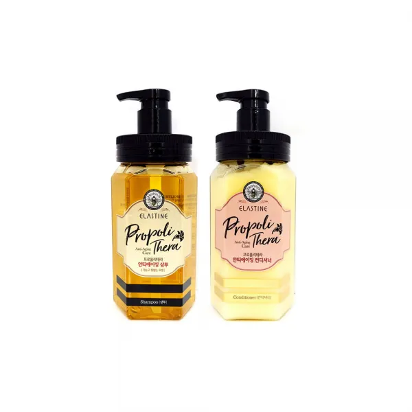 제이몰 두피와 모발의 시간을 되돌리다!! 프로폴리테라 안티에이징샴푸500ml+트리트먼트500ml 세트(가늘고 힘없는 모발용), {