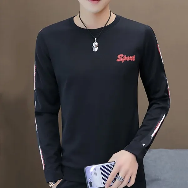 kirahosi 클래식 남성 맨투맨 티셔츠 캐주얼 라운드넥 추동 패션 304호+덧신증정 BTk7itqc