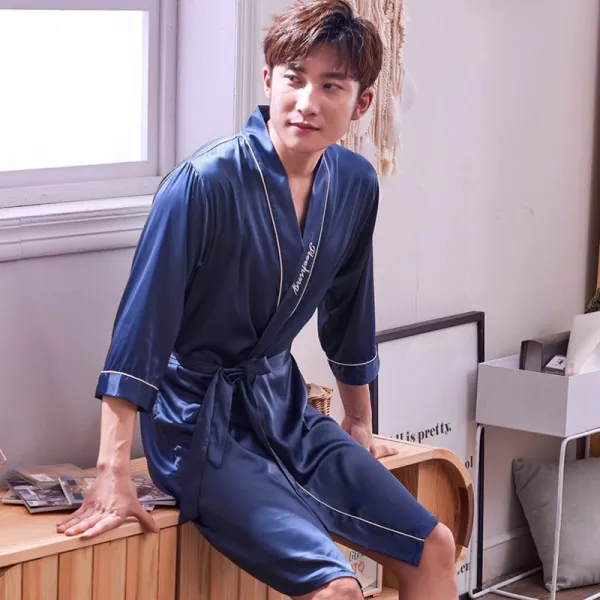 스텔라2 실크 커플잠옷 실내복 캐주얼s01