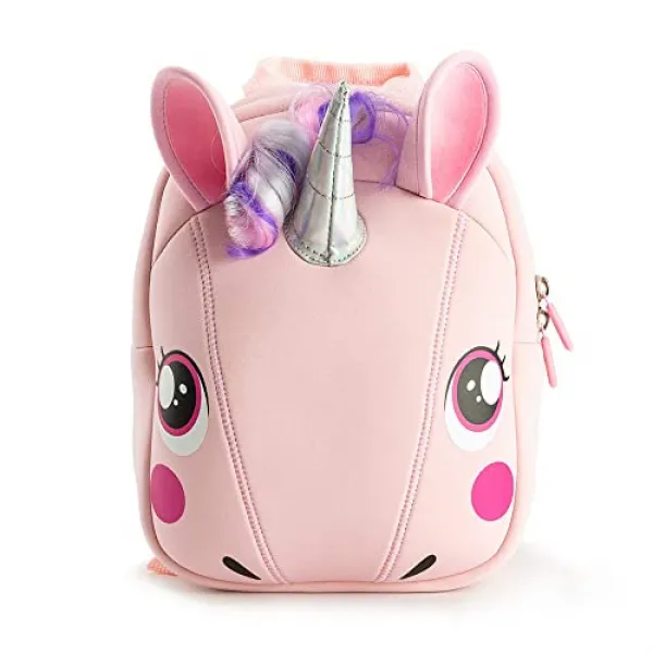 NMT KIDDIE TOTES 어린이 유아 및 어린이를위한 유니콘 플러시 소프트 케이스 백팩-탁아소 유치원 [Pink- Unicorn] - P007607V5X5YYD7