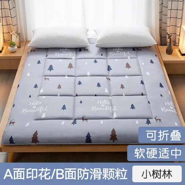 직구하리 1인침대매트 북 극융 매트리스 소프트 다다미방 전용 기숙사 싱글 09m 상하 깔다 바닥재 수면쿠션 작은 숲 퀼트 기모 ，논슬립 미끄럼방