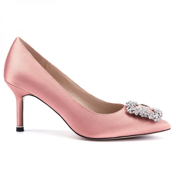 피아이케이9 킬힐펌프스 왕샤오독 만민이 있다 유괴함 눈꽃송이 단추 75cm 하이힐 단화 여성 결혼식이 들러리 슈즈 감각