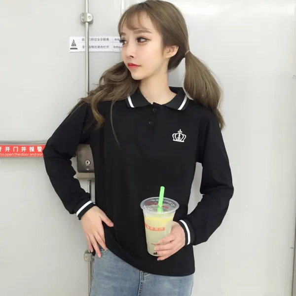 H5869 여성 긴팔 폴라티셔츠