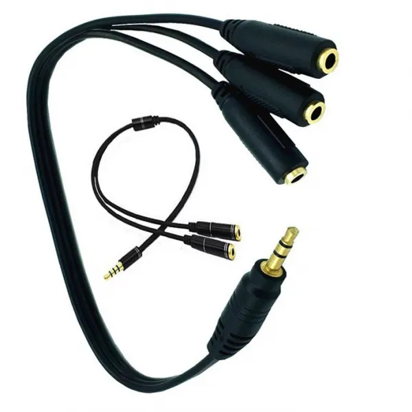 헤드폰연장선 3.5오디오케이블 2in1 1공전 2어머니 연결해드 연장선 삼통 이어폰 선분리 전환기 2개연결 기본 T02 일공이모+남성 한 명과 여성 세 명