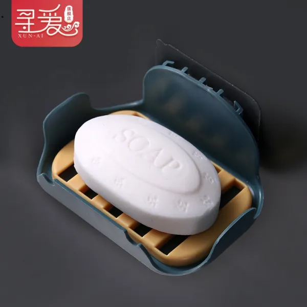 직 공비 케이스 점착메모지SSN 물빠짐 헴라인 독창적 더블레이어 비닐 플라스틱 방수 흡벽식, 블루