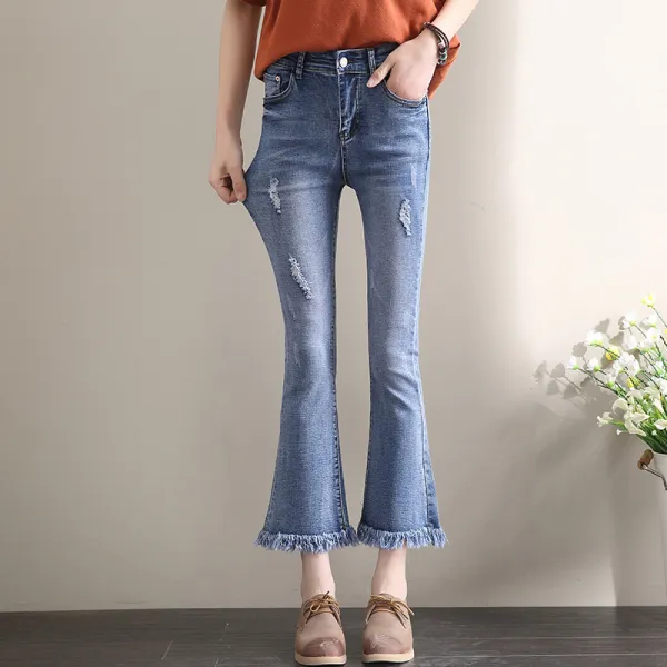 머머다 머머다 여성 봄 스판 부츠컷 청바지 데님팬츠 빅사이즈06 Lyj06 548007702667_8b11