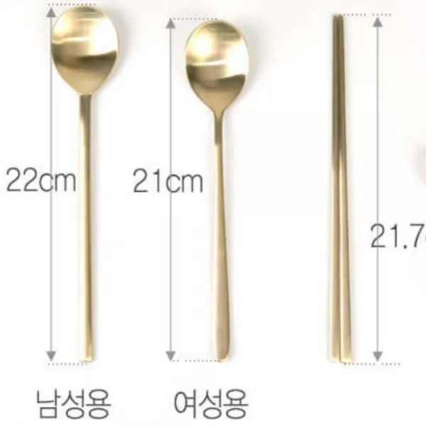 KO 키친쿡 한정식의 꽃~!! 몸에 좋은 수저 ! ~ 유기 저분 세트 방짜 놋 그릇 받침대 한정식 박테리아 바이러스 사멸, 유기 수저/저분 세트(남성용), 1개
