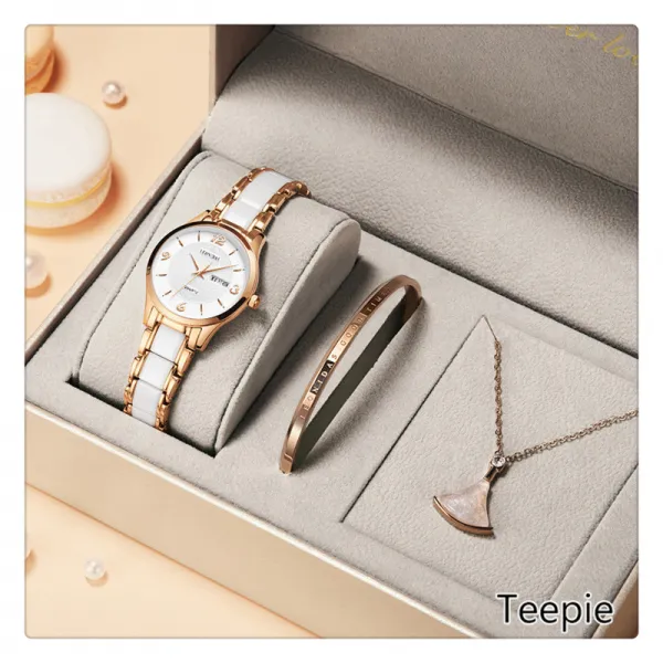 티피/Teepie 밸런타인 데이 설날 생일 선물 여자 친구 아이디어 고급스럽다 시계 선물세트+팔찌+목걸이