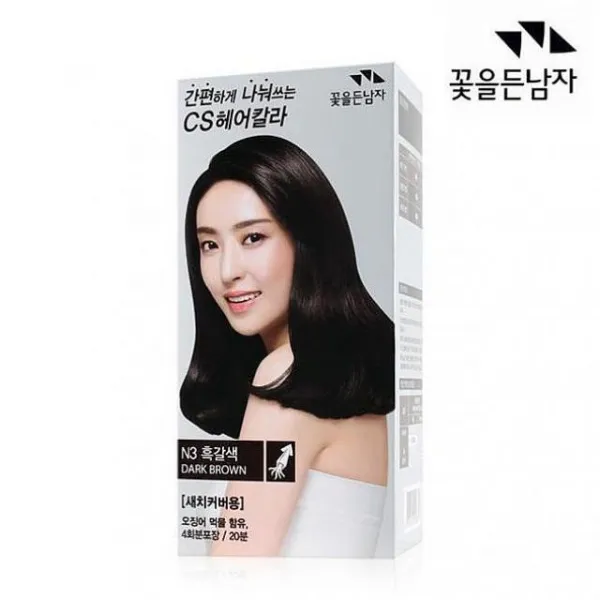 디자인그룹 티에스 꽃을든남자 간편하게 나눠쓰는 N3 흑갈색 5p 염색약 1 해당상품