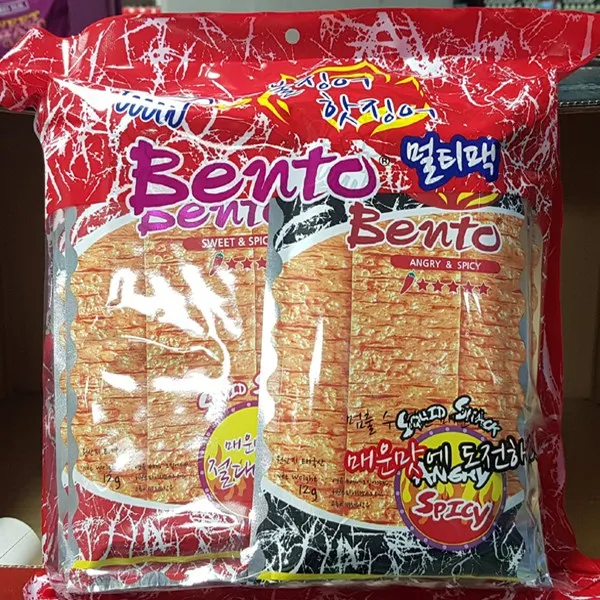 Bento 벤토 멀티팩 (불징어+핫징어) (스위트&스파이시 10입 + 엥그리&스파이시 10입) 12g X 20입 (태국), 1개