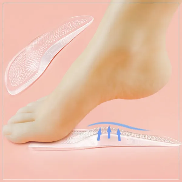 구두 발 서포트 풋 발란스 실리콘 아치 쿠션 아치서포트 캔버스깔창 요족깔창 아치깔창 발아치깔창 아치탭 쿠션깔창 발바닥아치 캔버스화깔창 안짱다리깔, 1