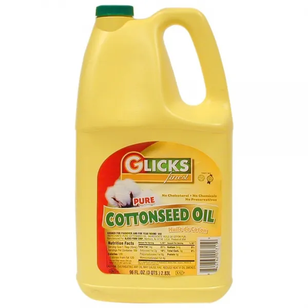 Glicks Finest 목화씨 코튼씨드 오일 요리용 Pure Cottonseed Oil 96oz(2.83L), 1개