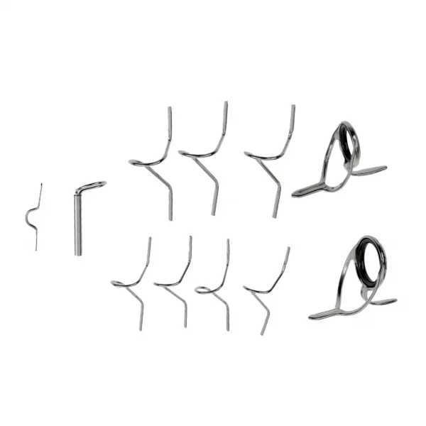 ZLD 강철 제물 낚시대 가이드 끝 수리 용 연장통 세트 DIY 눈 반지 다른 크기, As Described