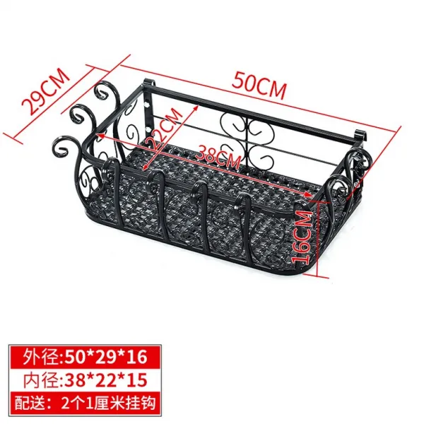 화분 정리대 진열대 이동식 베란다 철재 걸이 인테리어 블랙 500x29x160mm