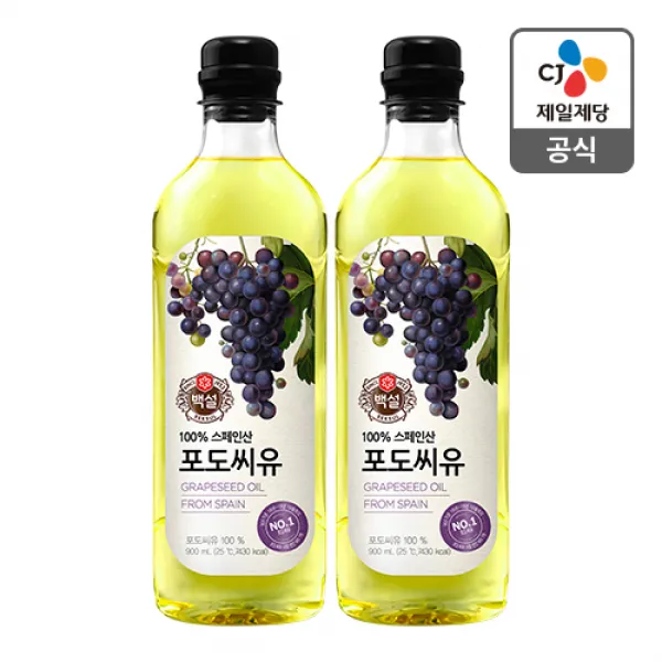 백설 포도씨유, 900ml, 2개