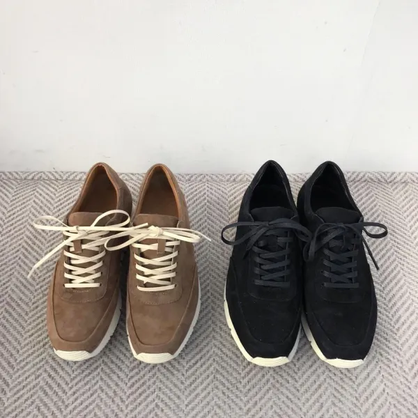 아르페 남자 클래식 양가죽 스니커즈 키높이 러너