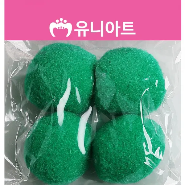 1000퐁퐁 50mm 초록 - (뿅뿅이/솜방울/칼라솜/밤송이/만들기재료/언어/학습완구/매트/완구/육아/출산추천)