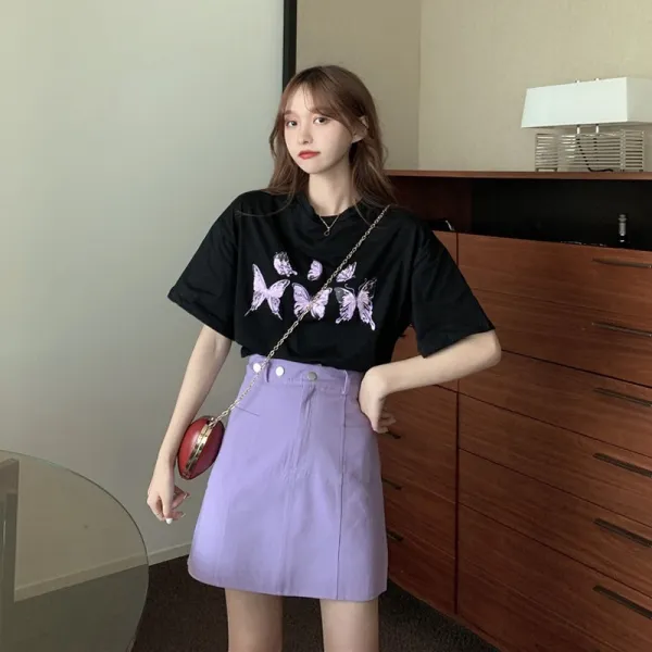 투피스 2020여름시즌 뉴타입 작은키 키커보이는 유럽풍 법식 복고 세트여성 A라인짧은 스커트